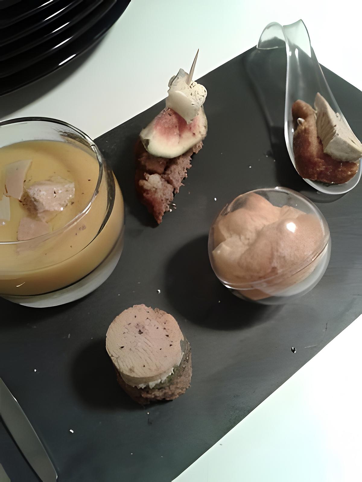 recette ardoise apéritive de noël autour du foie gras