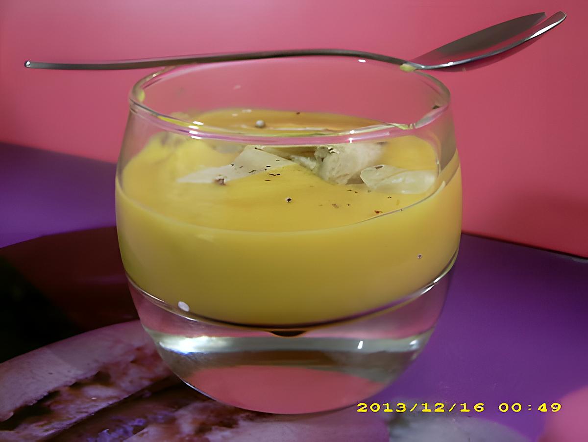 recette velouté de potiron au copeaux de foie gras