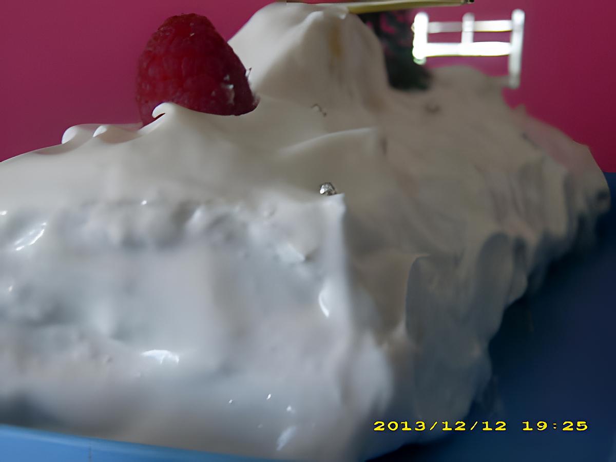 recette bûche chantilly-framboises