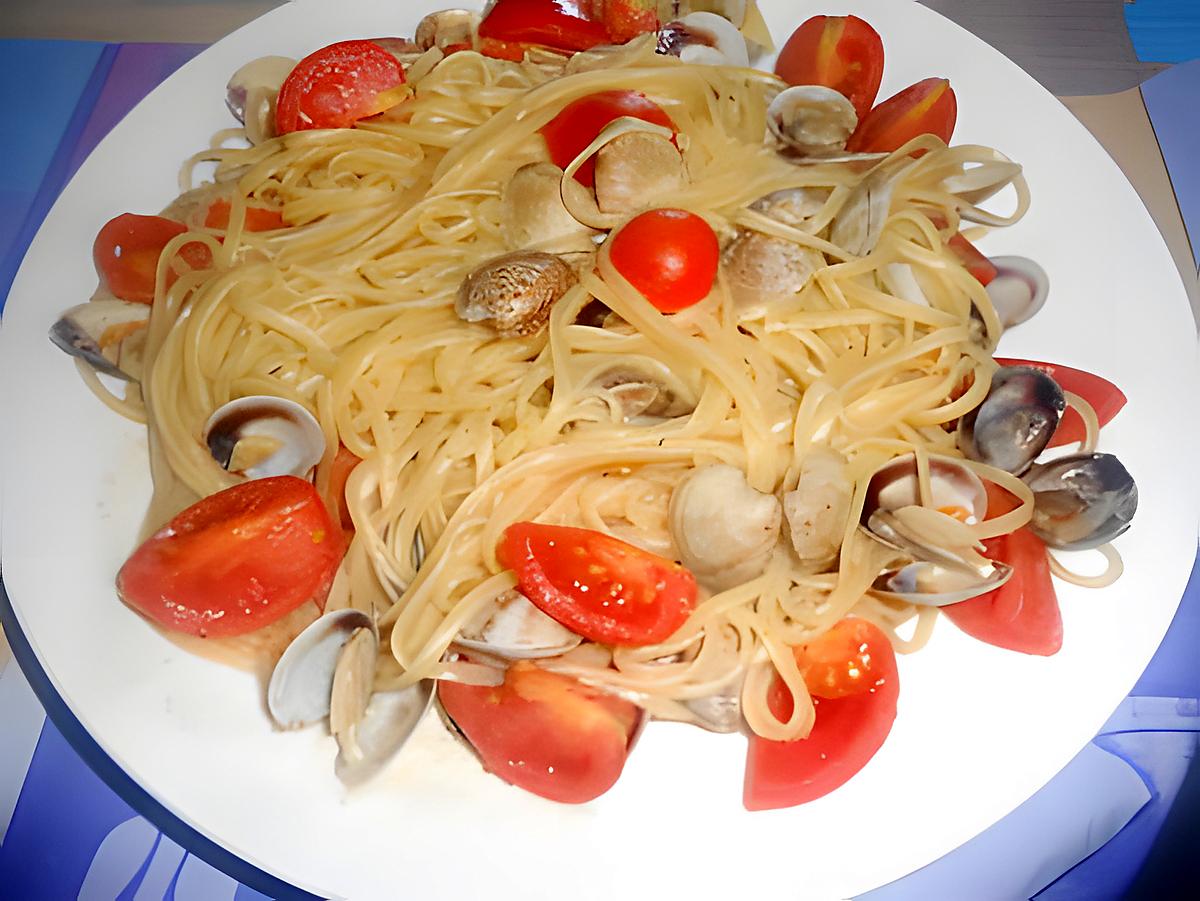 recette SPAGHETTI  VONGOLE E POMODORINI