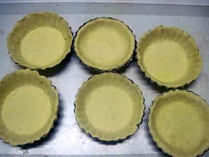 recette Tartelettes.mangue. kiwis.sur une crème.