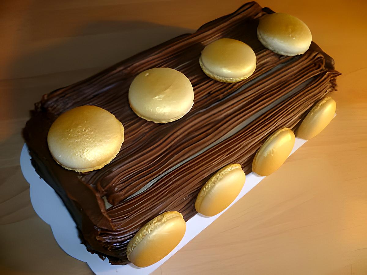 recette Bûche aux macarons et mousse au Nutella