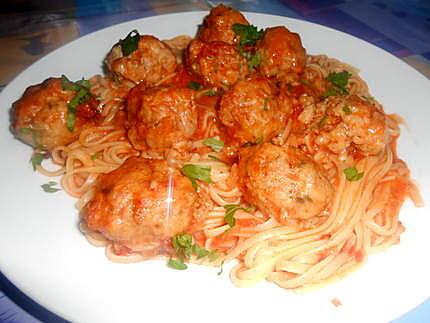 recette SPAGHETTI  E  POLPETTINE