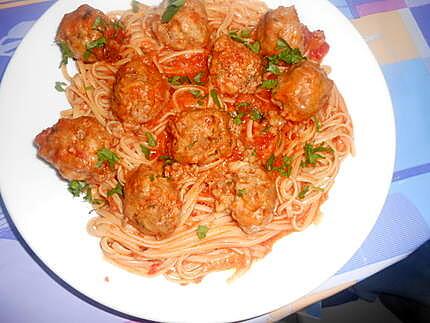 recette SPAGHETTI  E  POLPETTINE