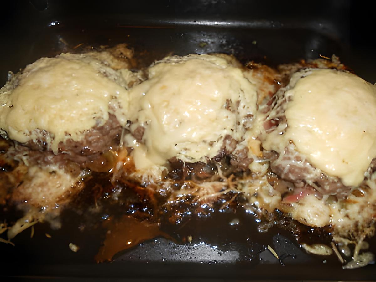 recette Steak haché aux fromage