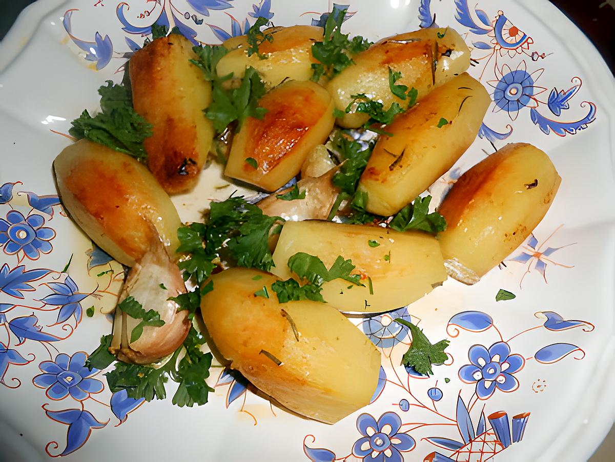 recette Petites pommes de terre au romarin,ail et piment