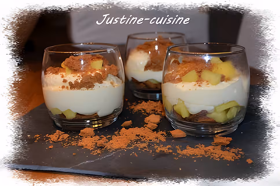 recette Verrine pommes, speculos et philadelphia