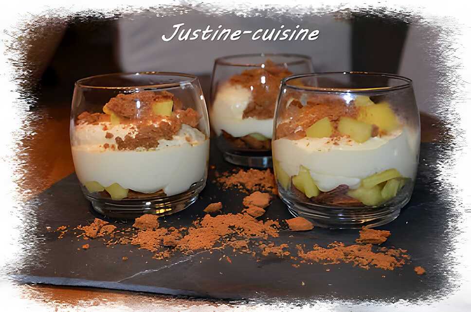 recette Verrine pommes, speculos et philadelphia
