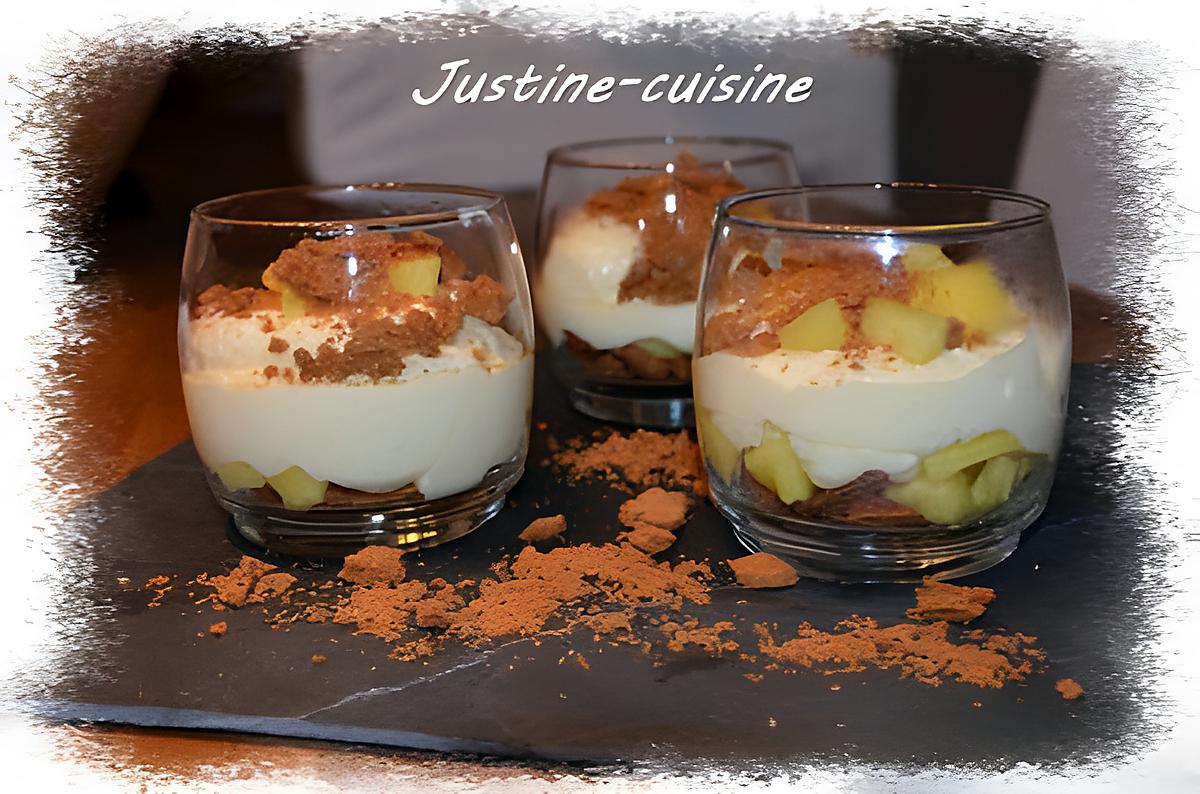 recette Verrine pommes, speculos et philadelphia