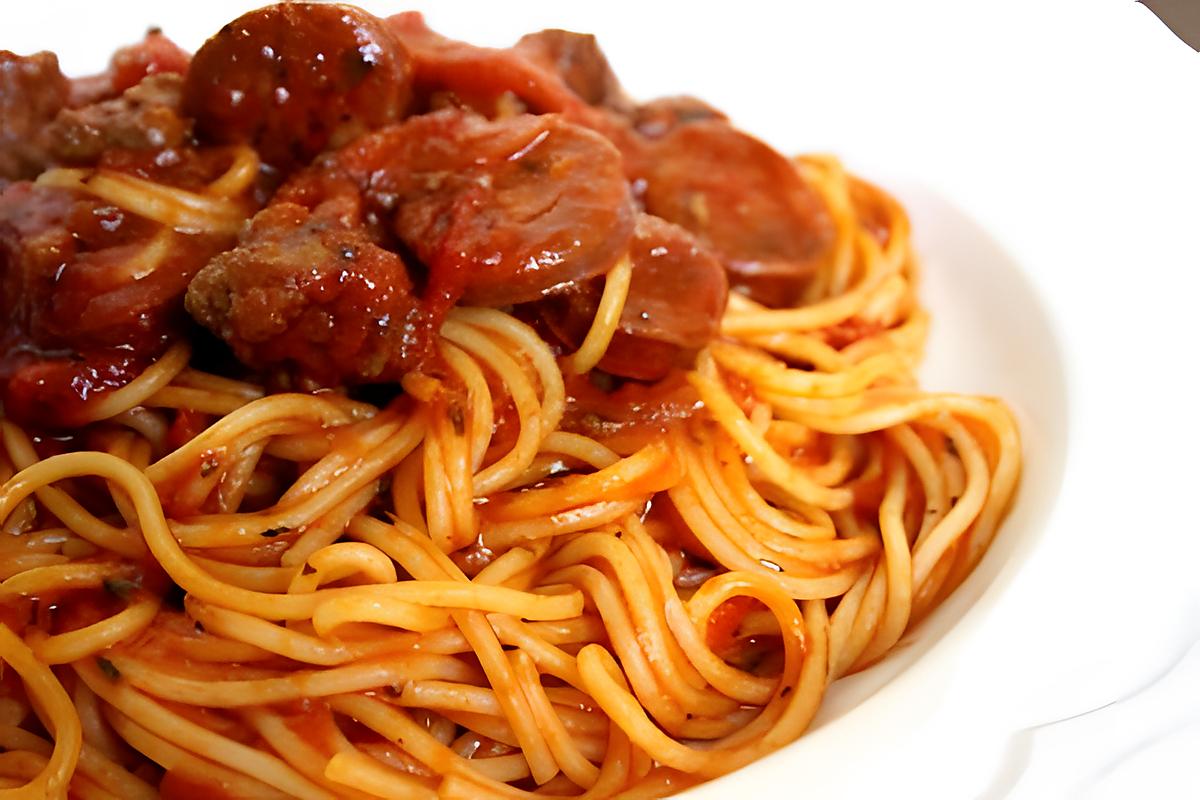 recette Spaghetti bolognaise chorizo
