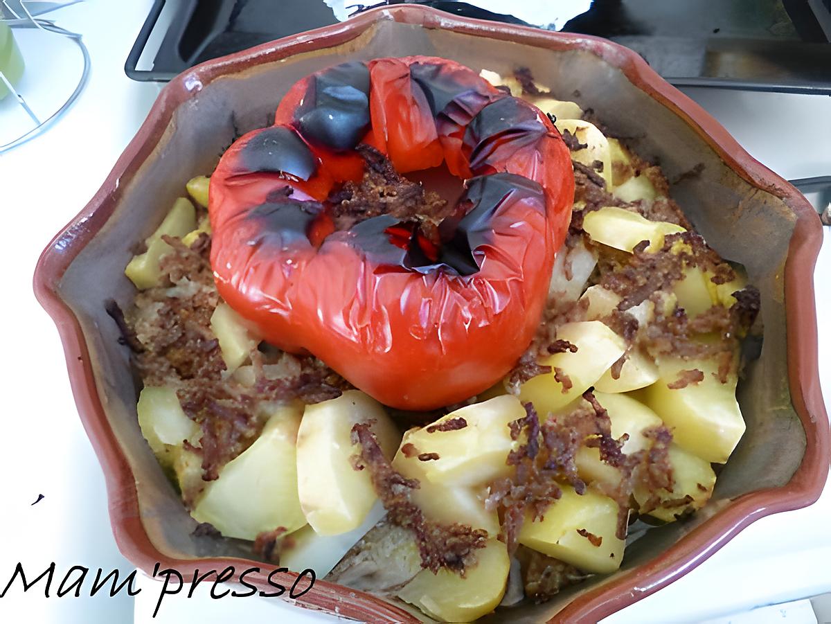 recette Poivron farci et ses pommes de terre