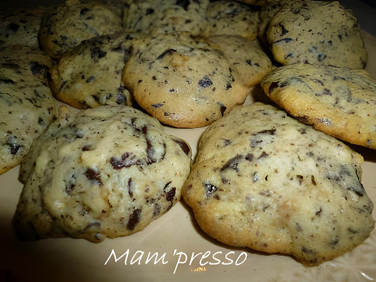 recette Cookies noix et chocolat noir