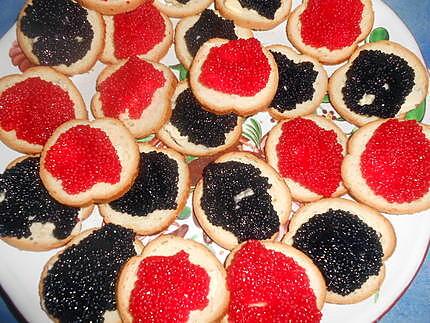 recette Toasts en rouge et noir