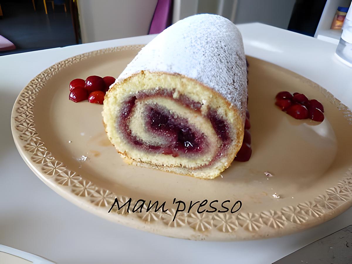 recette Biscuit roulé aux cerises