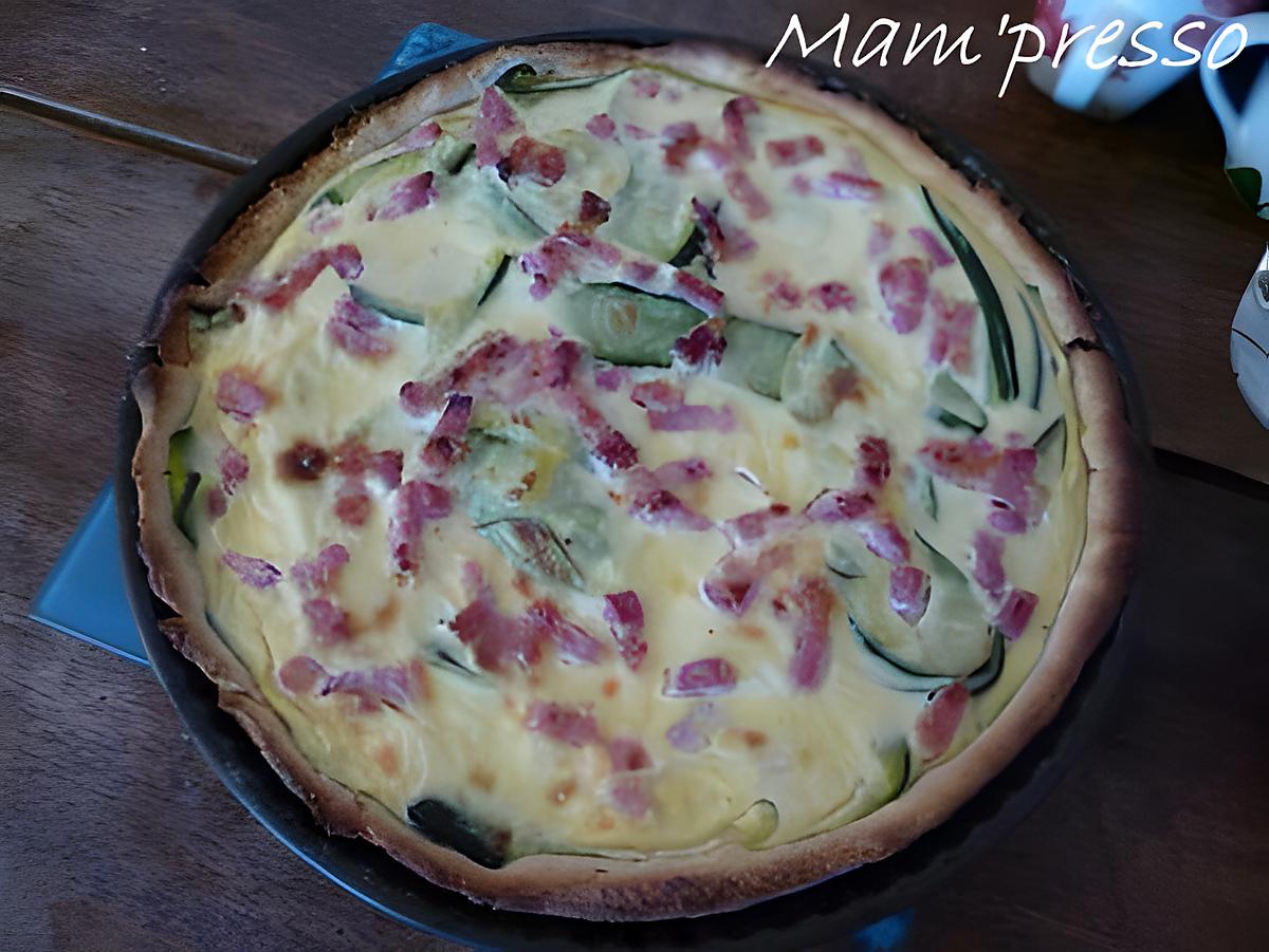 recette Quiche courgette et lardons