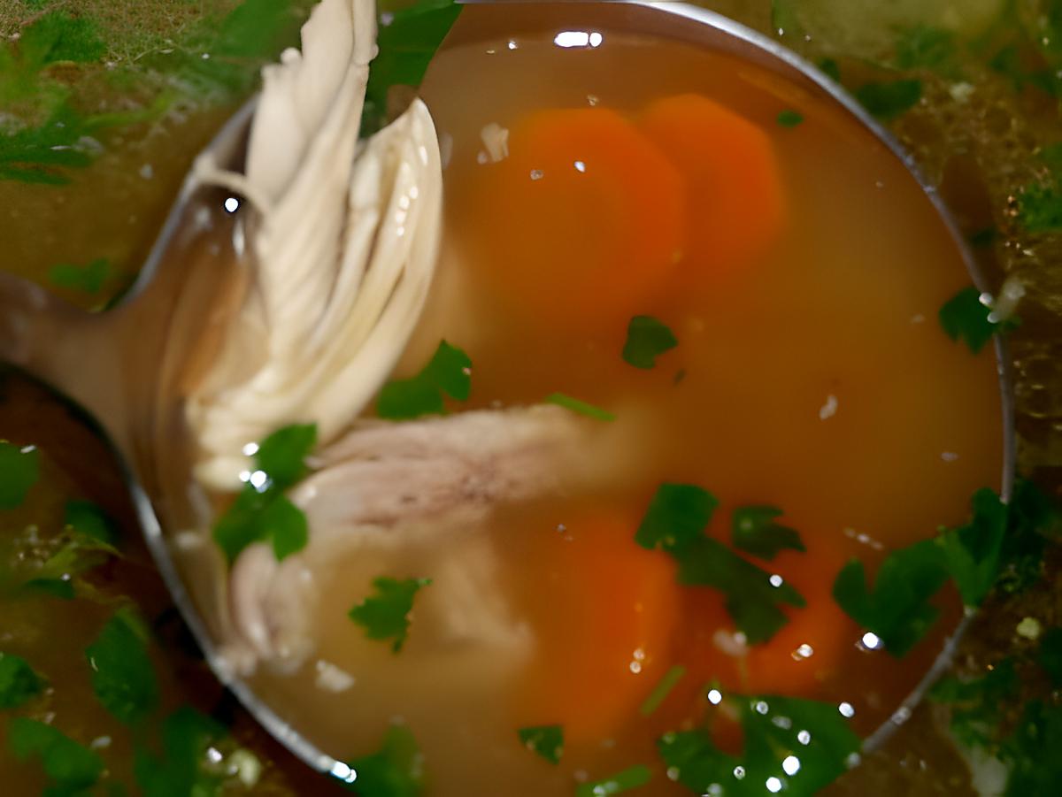 recette Bouillon de poulet vermicelles