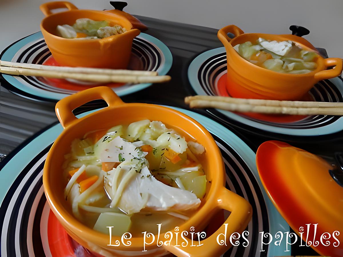 recette ~Soupe au poulet et nouilles