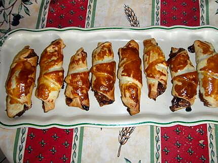 recette croissants aux amandes effilées et au chocolat