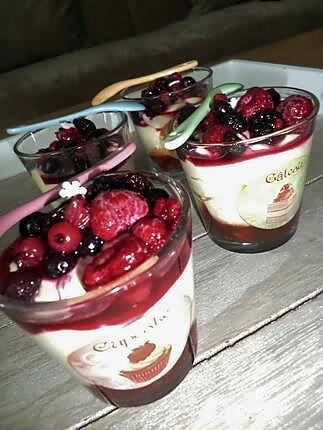 recette Tiramisu crousillant aux fruits rouge en verrines