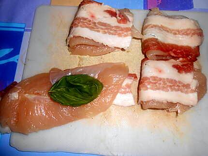 recette INVOLTINI  DI POLLO  E  PANCETTA