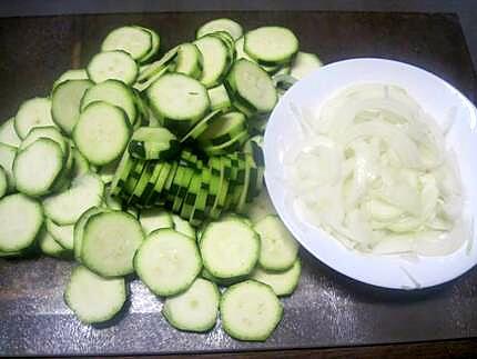 recette Courgettes  en sauce blanche basilic.