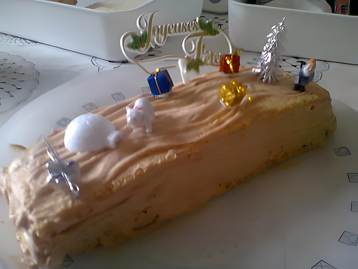 recette ma buche de noël chantilly pralin