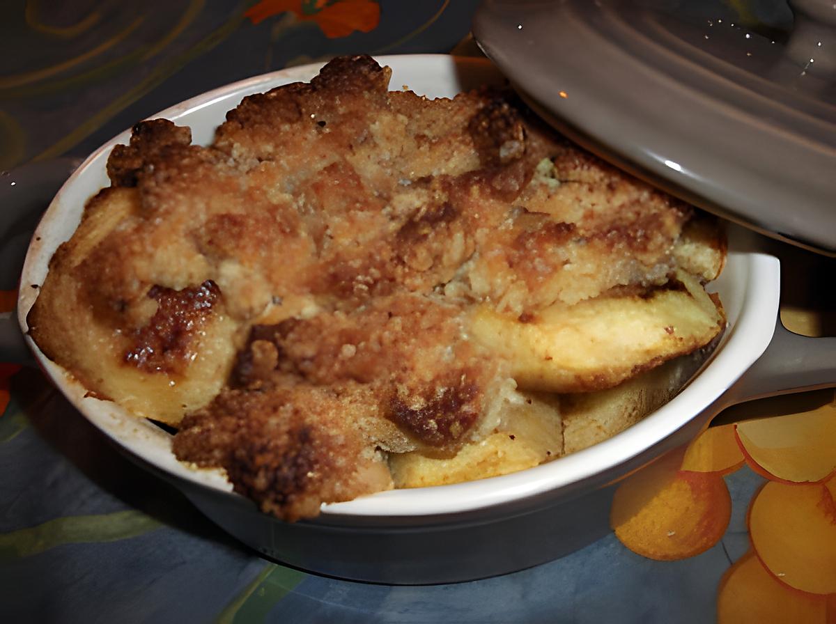 recette Crumble pommes et cannelle en mini-cocotte