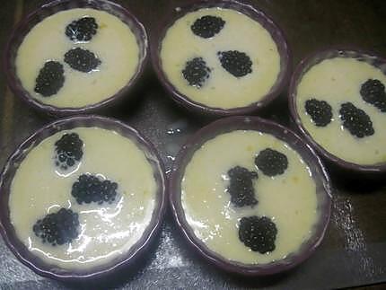 recette Petits clafoutis aux mûres.