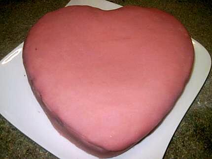 recette Gâteau  " Coeur de  Saint  Valentin ".