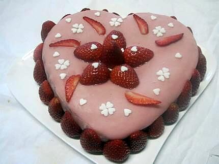 recette Gâteau  " Coeur de  Saint  Valentin ".