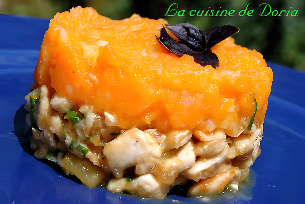 recette Fricassée de poulet et sa purée de carottes à l'orange