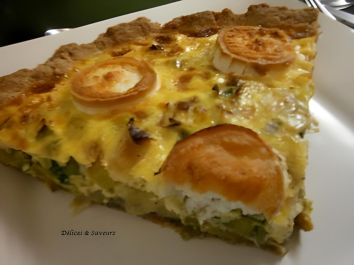 recette Quiche aux poireaux et au chèvre