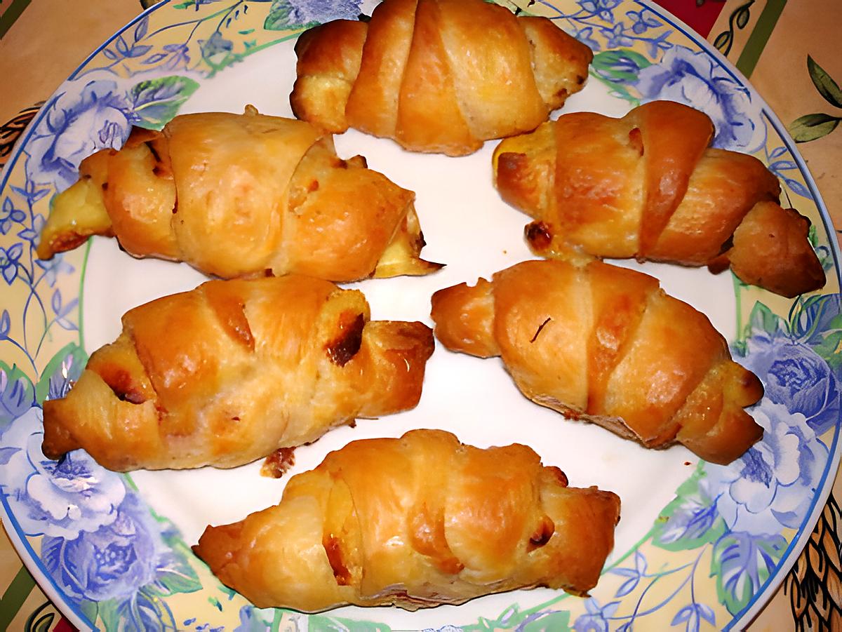 recette mini croissant au boursin et jambon