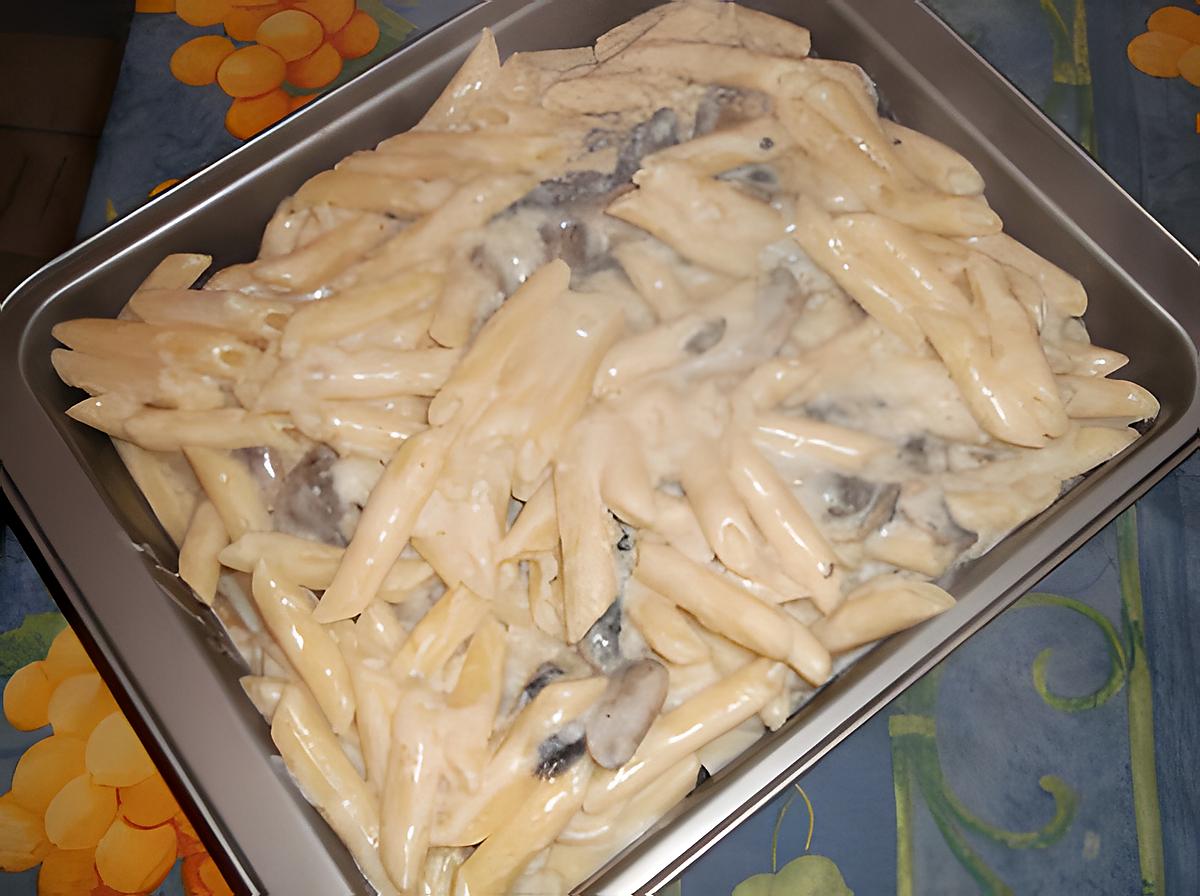 recette penne aux champignons