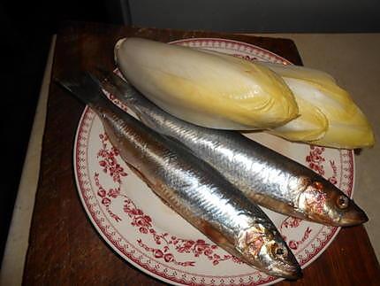 recette Hareng grillé aux endives moutardées