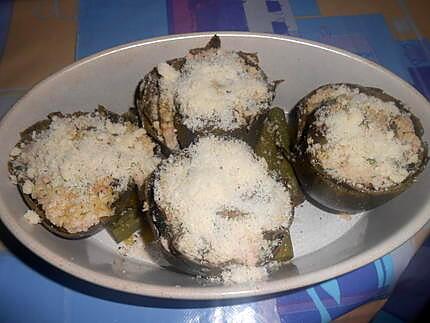 recette CARCIOFI  RIPIENI (ARTICHAUTS FARCIS)