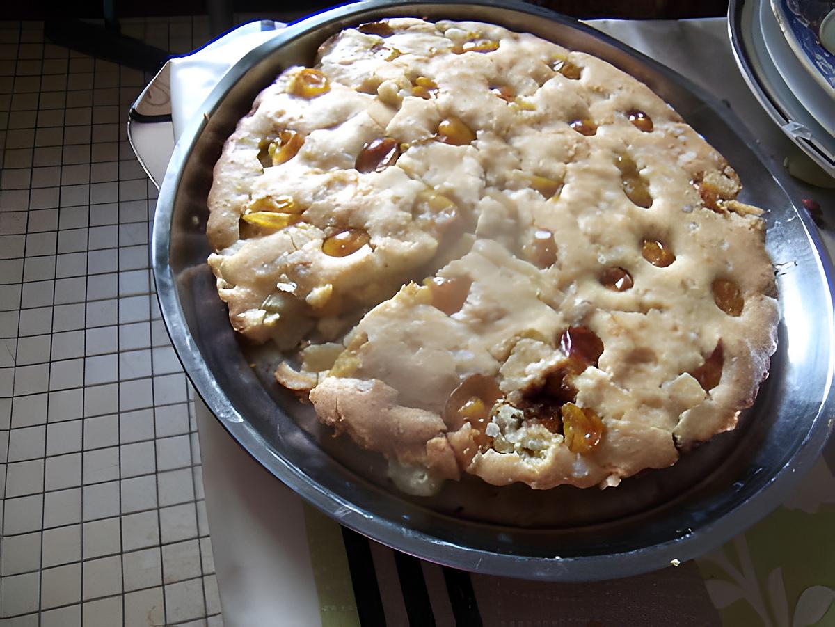 recette gateau mirabelles  et pommes