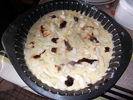 recette gateau mirabelles  et pommes