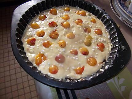 recette gateau mirabelles  et pommes