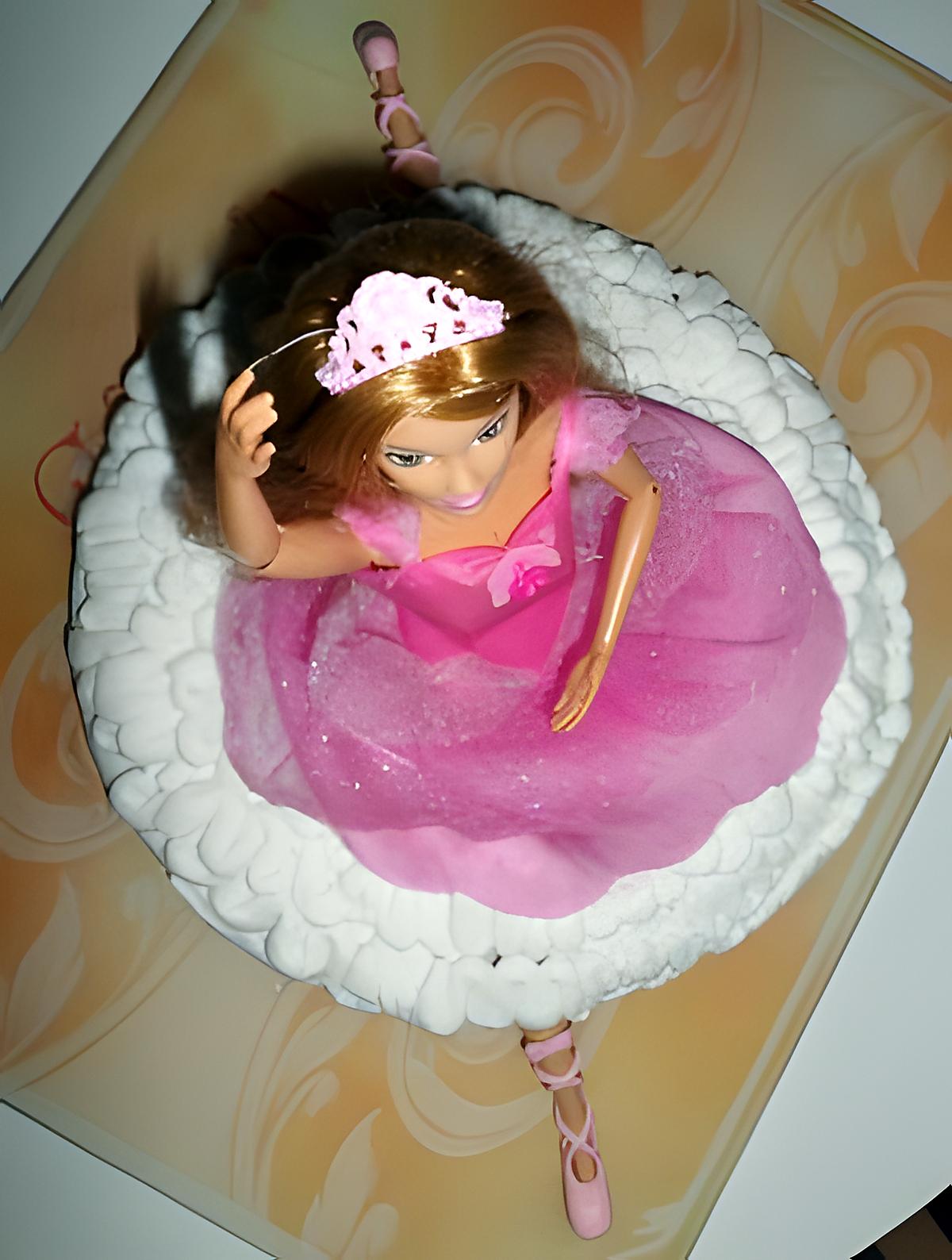 recette Gâteau d'anniversaire Barbie danseuse etoile