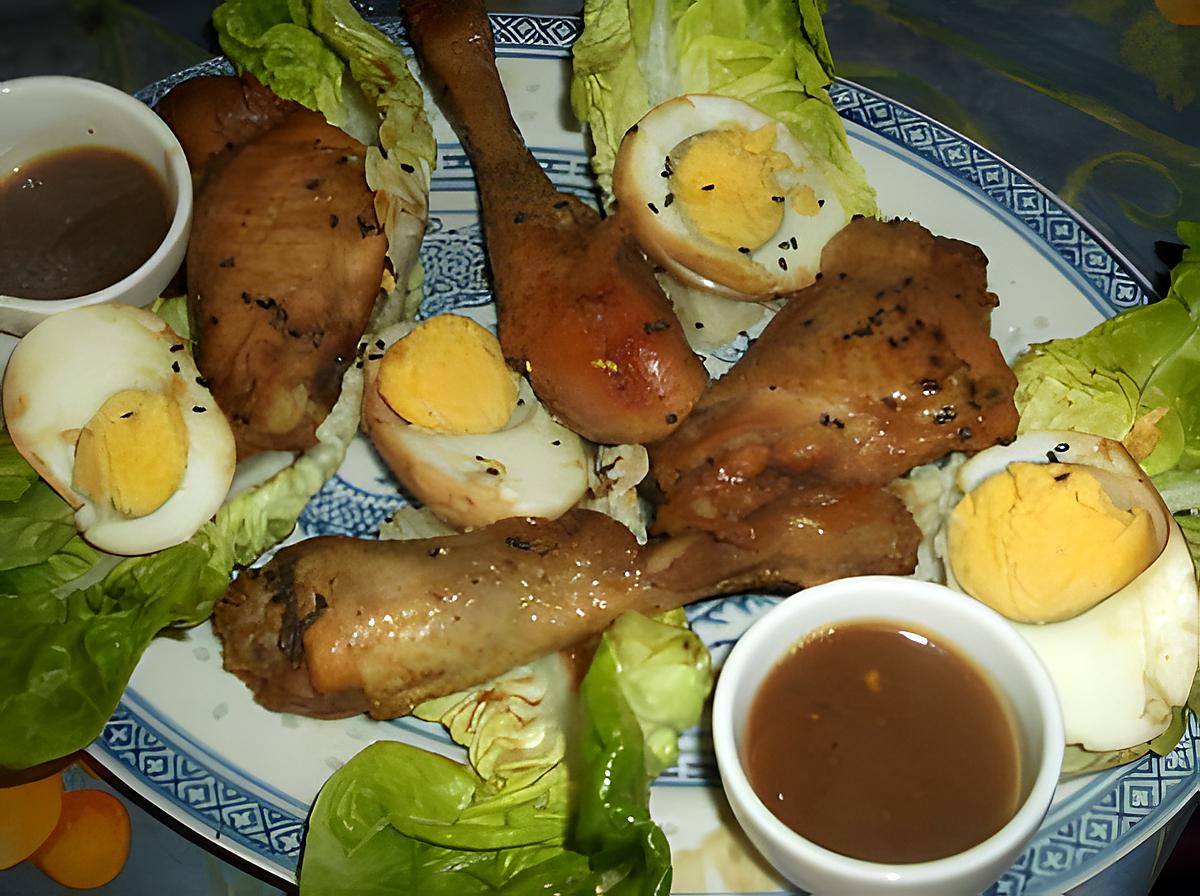 recette Poulet au vinaigre et aux oeufs