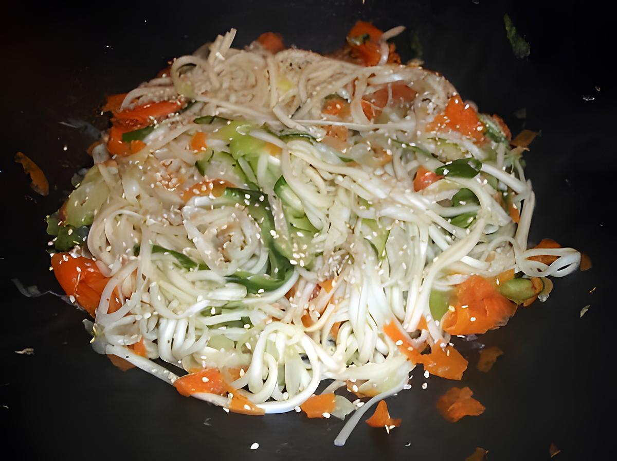recette Nouilles udon aux légumes