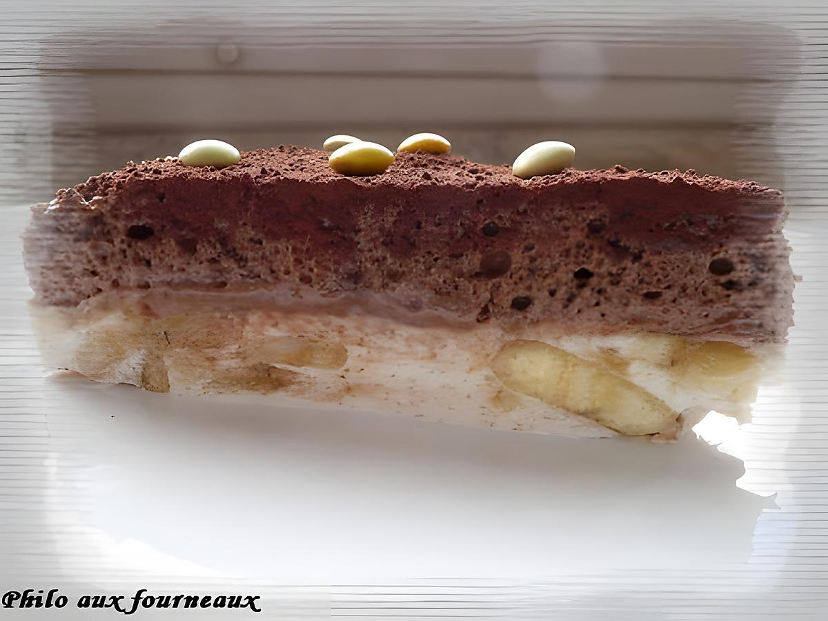 recette Gâteau mousseux au chocolat & fondant de bananes