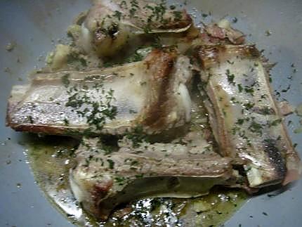 recette Poitrine de veau aux champignons avec sauce.