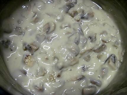 recette Poitrine de veau aux champignons avec sauce.