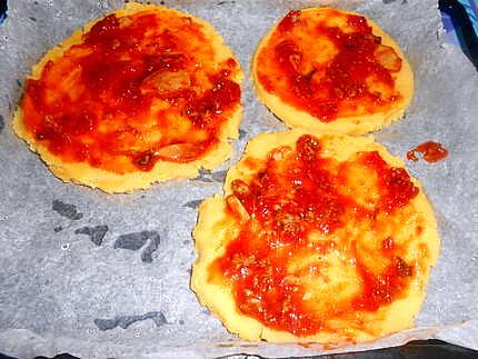 recette POLENTA  FACON PIZZA  (RESTE DE POLENTA)