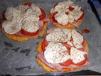 recette POLENTA  FACON PIZZA  (RESTE DE POLENTA)