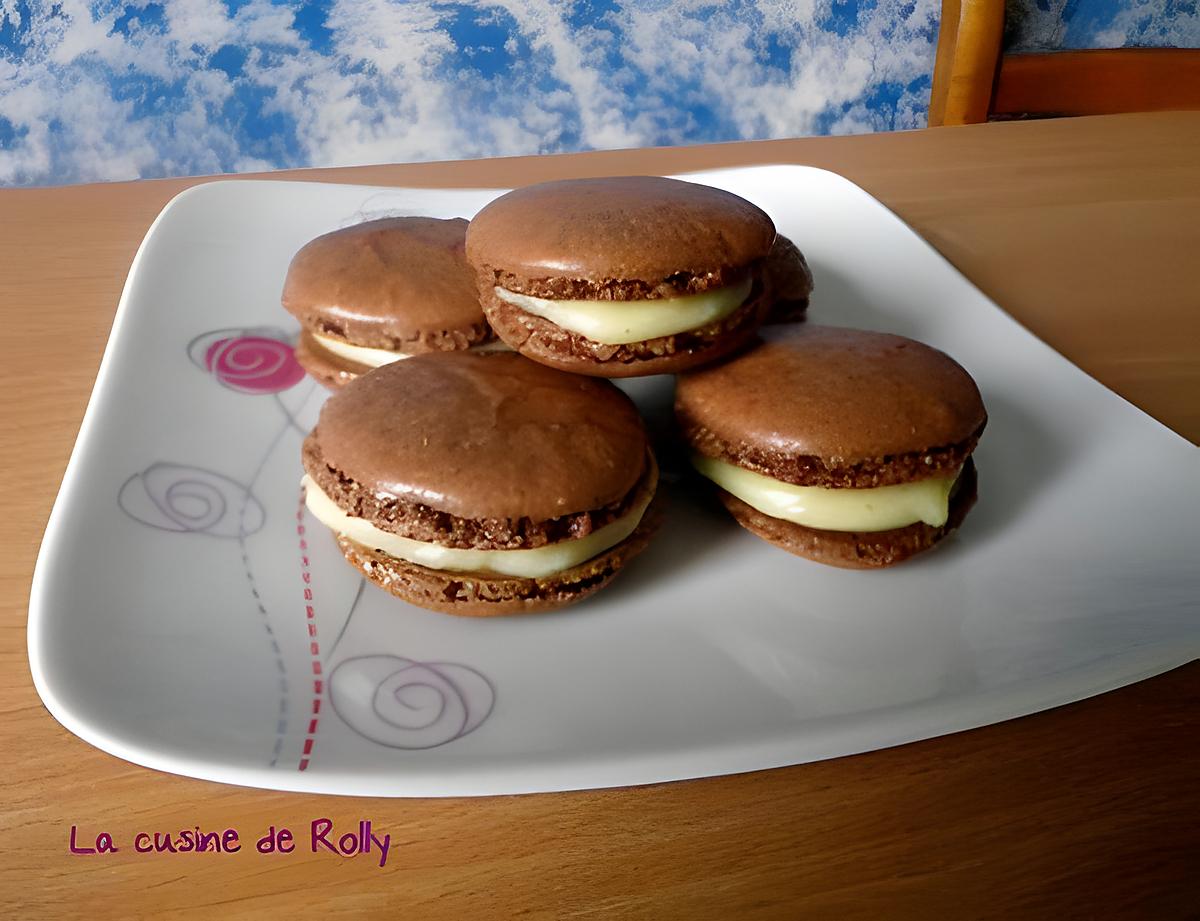 recette Macarons au chocolat blanc et fève Tonka