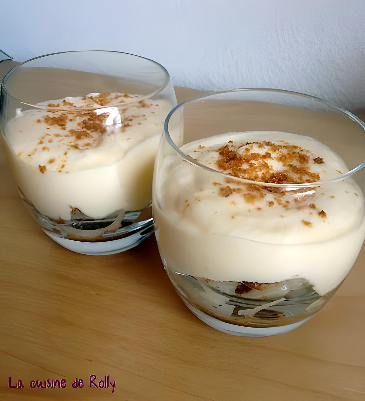 recette Verrines légères poire et spéculos