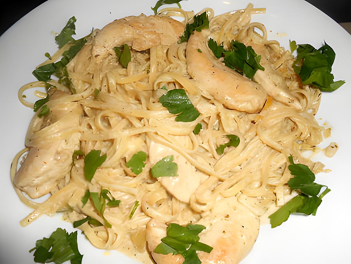 recette Linguines au poulet